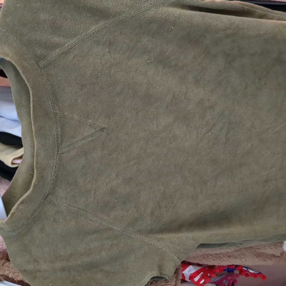JW Olive velvet type shirt